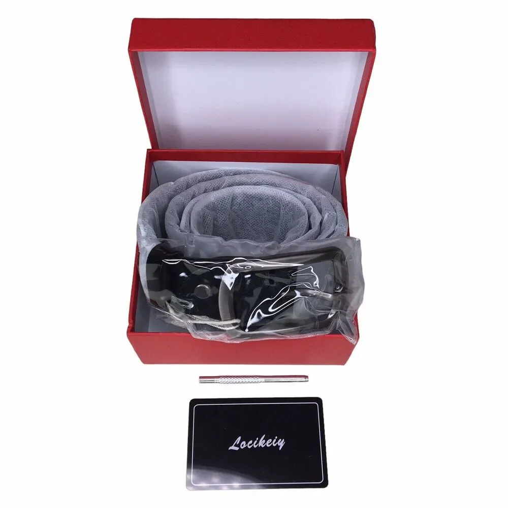 Locikeiy Belt Mens 48 Black Smooth Genuine Leather NWT Classic Core Preppy Dress